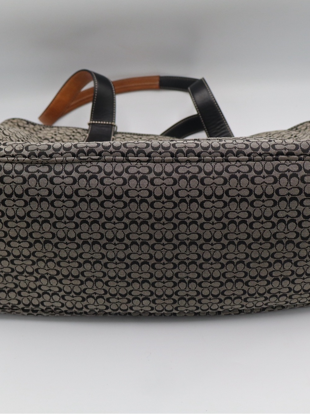 Coach Black with a touch of brown leather Signature Diaper Bag - Picture 12 of 14